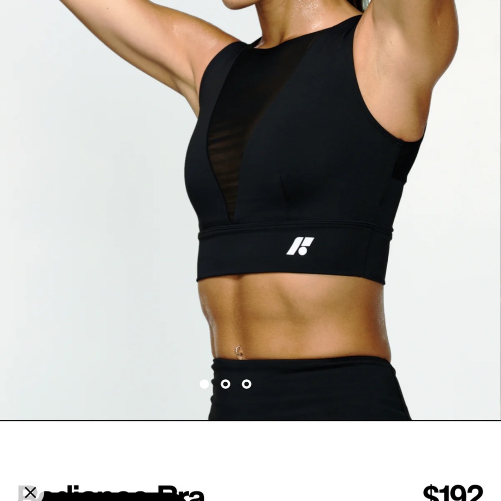 Black Racerback Bra with Mesh Detailing
